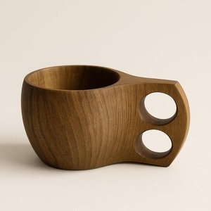 Taza Kuksa Premium, Taza de Madera Hecha a Mano a un Precio Accesible para Café, Té, Campamento, Senderismo y Viajes, Taza Kuksa Natural - Product Image 1