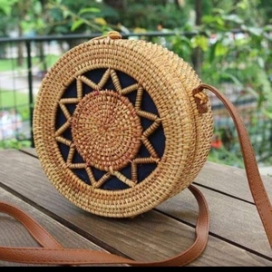 Sac en rotin naturel le plus vendu |   Sac à main écologique tissé à la main avec poignée supérieure - Product Image 6