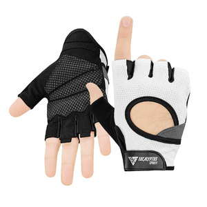 Gants de sport EUCALYPTUS à demi-doigts, en maille respirante, antidérapants, avec sangle de poignet réglable, unisexes, pour la musculation et le fitness - Product Image 3