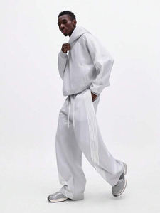 Conjunto Deportivo Unisex 100% Algodón, Liso, Informal, Tallas Grandes, Suave y Transpirable, con Logotipo Personalizado, Proveedor Mayorista OEM - Product Image 2