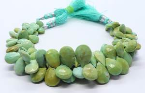 Cuentas facetadas de turquesa natural de Arizona en forma de pera, tamaño de hebra de 8 pulgadas, 7x9 a 11x15 mm, turquesa de Arizona facetada de alta calidad - Product Image 2