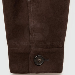 Modern Style <b>Men's</b> Winter <b>Suede</b> <b>Jacket</b> Front Windproof Breathable Smooth Finish Lightweight Comfort for Street Style Everyday - Product Image 3