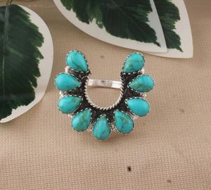 Bague en turquoise naturelle, bijoux pour femmes, bague en pierres précieuses faite à la main, prix de gros, usage quotidien - Product Image 2
