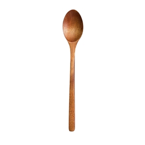 Cuillères de cuisine en bois naturel, cuillères à soupe et à dessert en bois dur fabriquées à la main, réutilisables, écologiques, ustensiles de cuisine - Product Image 2