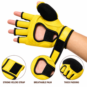 Guantes de Boxeo Profesionales MMA MANGOES FASHION, Cuero Sintético Transpirable, Impermeables, Anti-UV, Muñequera Ajustable - Product Image 3