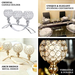 Support de Bougie en Cristal Fait Main Durable en Gros, Porte-Bougie Votive de Luxe, Centre de Table Décoratif pour Mariage, Fête et Décoration Intérieure - Product Image 6