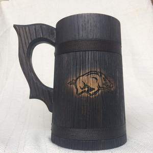 Jarra de Cerveza de Madera Vintage con Diseño de Runas Grabadas con Láser, Accesorio Clásico para Bar, para Hombre - Product Image 4