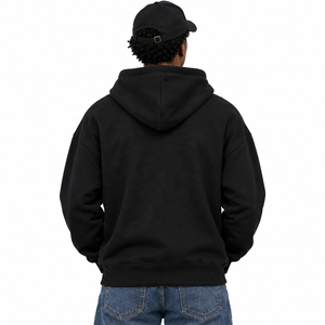 เสื้อฮู้ดซิปผู้ชายผ้าเฟรนช์เทอร์รี่ 400gsm ซิปคู่ ทรงหลวม สวมใส่สบาย เหมาะสำหรับฤดูหนาว สไตล์สตรีทแวร์ รับผลิตแบบ OEM - Product Image 2
