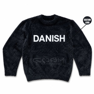 Cosh International Sorority Sisterhood Cárdigan Negro de Pelo Sintético Sherpa con Cuello Redondo y Manga Larga, Estampado Flocado DANISH, Top Casual de Invierno - Product Image 1