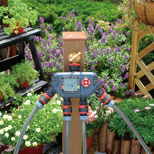 Minuterie d'arrosage numérique intelligente, contrôleur d'irrigation électronique, 4 vannes, écran LCD haute luminosité, retard de pluie, 7 jours pour l'arrosage du jardin - Product Image 2