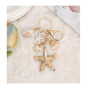 พวงกุญแจจี้เปลือกหอยธรรมชาติ ของตกแต่งธีมมหาสมุทร ของขวัญ - Product Image 4