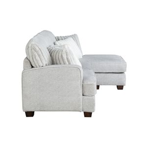 Divano Angolare Moderno Reversibile con Struttura in Schiuma 100% e Cuscini Reversibili, Grigio, con Cuscini Decorativi per Arredamento Soggiorno - Product Image 3