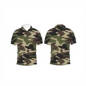 Camiseta Polo de Camuflaje Verde, Manga Corta, Personalizada, Deportiva, Informal, Transpirable, Unisex, Ropa de Verano para Exteriores, OEM, ODM - Product Image 3