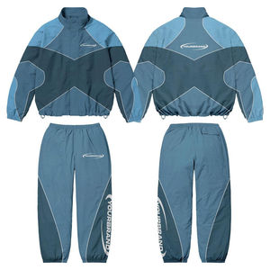 Conjunto de Chándal con Pedrería, Sudadera Oversize y Pantalones Acampanados, Ropa Urbana Personalizada de 2 Piezas - Product Image 1