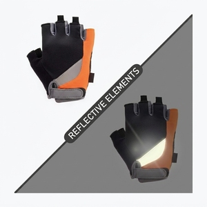 Custom Reflective Half <b>Finger</b> Cycling Gloves Breathable Anti Slip Gel Padded Bicycle Riding <b>Bike</b> Gloves Wholesale - Product Image 1
