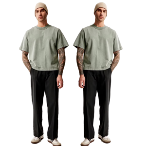 T-shirt basique pour homme à col rond, tissu doux, léger, à porter au quotidien, manches courtes, haut d'été, design minimaliste uni, coupe confortable - Product Image 5