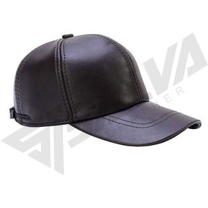 Gorra de béisbol de cuero genuino al por mayor, lavada con agua caliente, para hombres y mujeres - Product Image 2