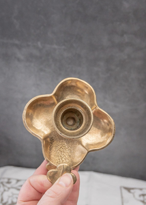 Vintage <b>Brass</b> Chamberstick Antique Candle <b>Holder</b> Heavy <b>Brass</b> <b>Candlestick</b> <b>Holder</b> Taper Candle Stand Handheld Vintage Candle Stand - Product Image 5