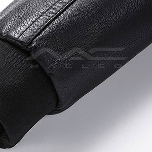 Veste en cuir de qualité supérieure conçue pour hommes, fermeture éclair sur le devant, manches longues, vêtement d'extérieur élégant, vêtements décontractés pour temps froid - Product Image 5