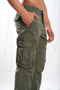 Pantalon cargo pour homme de qualité supérieure avec plusieurs poches, tissu en coton durable, coupe décontractée, pantalon d'aventure en plein air - Product Image 4