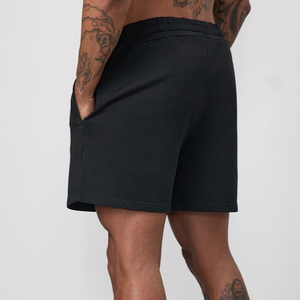 Shorts de sport pour hommes, style décontracté, taille mi-haute, en toile tricotée, respirants, avec cordon de serrage, style tendance, vente en gros - Product Image 2