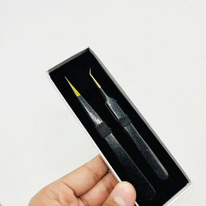 Pince à cils volume 90 degrés à pointe en fibre pour extensions de cils, outil professionnel d'extension de cils 863 - Product Image 1
