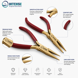 OEM Long Nose Jewelry Pliers Professional <b>Needle</b> Nose Pliers for Permanent Jewelry Wire Wrapping <b>Beading</b> Tool Manufacturer - Product Image 2
