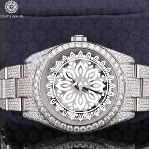 Reloj de Lujo para Hombre Charm_Jewells, con Bisel de Diamantes de Acero Inoxidable, Movimiento Mecánico Analógico, Caja de 40 mm, Resistente al Agua 10 Bar - Product Image 2