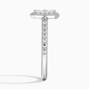 BOJ <b>Ring</b> 099 <b>Emerald</b> Cut 925 <b>Silver</b> Halo Stone Prong Setting Solitaire Diamond <b>Ring</b> 2ct D Color VVS1 Moissanite GRA Certified - Product Image 3