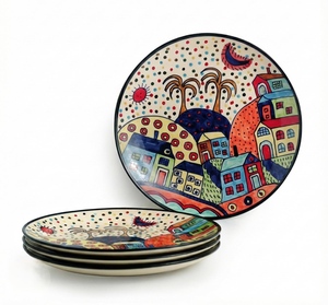 Handmade Ceramic Bohemian <b>Wall</b> <b>Plate</b> Round 400mm Decorative Art Dish for Home Interior Design - Product Image 2