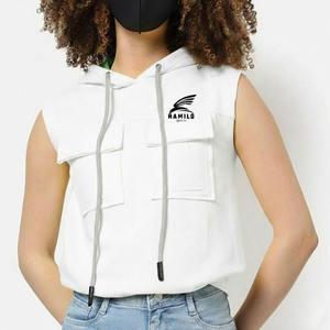 Camiseta sin mangas personalizada para gimnasio, chaleco deportivo ajustado, sudadera con capucha sin mangas, sudaderas con capucha básicas de mezcla de algodón - Product Image 1