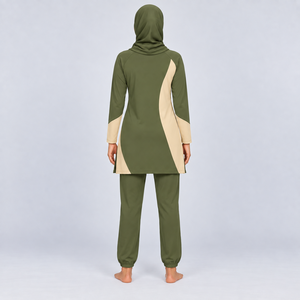 Conjunto de Burkini Modesto de 3 Piezas para Mujer, Cobertura Total, Servicio OEM Personalizado - Product Image 2