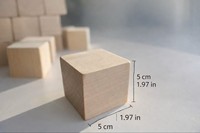 Omar Creations Bloc Carré en Bois de Hêtre Poli 1.5cm-2cm-2.5cm-3cm Couleur Personnalisée Style Antique Art & Objets de Collection