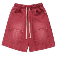 Shorts Cargo en Jean pour Hommes Grande Taille Personnalisables avec LOGO, Qualité Supérieure, OEM, Lavage Acide, Broderie Cristal, Style Y2K, 100% Coton, Idéal Été