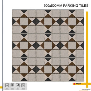 Carreaux de porcelaine de précision pour parkings, 20x20 pouces, idéaux pour les allées, les chemins et les sols commerciaux en extérieur. - Product Image 1
