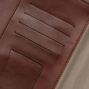 Customized Brown Leather <b>Portfolio</b> Organizer Document <b>Folder</b> Card Holder laptop holder - Product Image 5