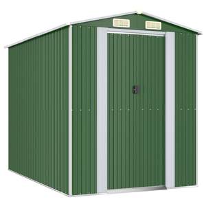 Abri de jardin en acier galvanisé vert de 75.6 po x 107.9 po x 87.8 po pour le rangement - Product Image 2