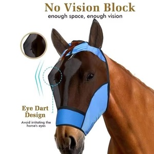Customizable Fine <b>Mesh</b> Fly Mask with Ears & Nose for Horses Breathable UV Protection <b>Insect</b> Shield Comfortable Equestrian Use - Product Image 3