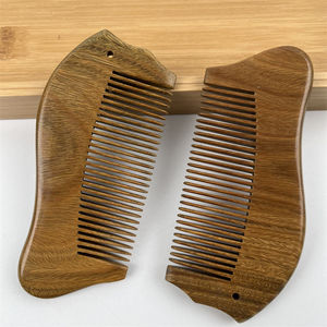 Peigne à barbe et à cheveux en bois de santal vert 100% naturel, de haute qualité, générique, fait main, à dents fines, artisanat naturel - Product Image 5