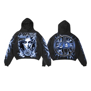 Sudadera con Capucha de Alta Calidad con Diseño Gráfico Personalizado, Estilo Urbano, Holgada, Negra, Moderna, con Estampado, para Hombre y Mujer - Product Image 5