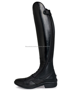 Equestrian <b>Brown</b> Leather Horse <b>Riding</b> <b>Boots</b> Tall Equestrian <b>Boots</b> Side Zipper Buckle Strap for <b>Riding</b> Training Long day use - Product Image 6