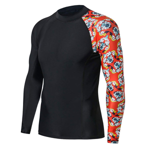 High Quality <b>Men's</b> Long Sleeve BJJ / MMA <b>Compression</b> <b>Shirt</b> Customization Breathable Quick Dry Rash guard for Workout Gym Fortleo - Product Image 2
