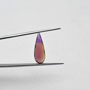 Gema suelta de lágrima facetada de ametrino Natural de Color Superior para hacer colgantes, joyería 8x10mm-12x16mm, piedras preciosas al por mayor - Product Image 5