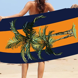 Oem Service High Quality Custom Printed Microfiber <b>Beach</b> Towel Quick Dry Thick Adult Travel Bath Roll <b>Foldable</b> - Product Image 3
