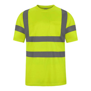Polo de travail haute visibilité personnalisé à manches courtes en polyester respirant certifié CE anti-plis pour la construction – Vente en gros - Product Image 1