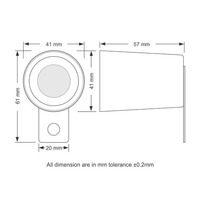 MCR115 12V PIZEO Triangle d'avertissement en métal blanc