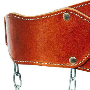 Ceintures de musculation en cuir de vachette très résistantes pour l'entraînement de musculation, tractions avec chaîne et soutien dorsal – Vente chaude - Product Image 6