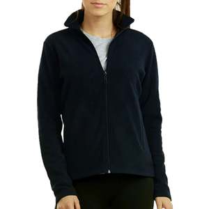Vêtements d'hiver OEM, veste en polaire pour femmes, coupe-vent, imperméable, fermeture éclair intégrale, col, poches, uniforme de yoga, 100% polyester - Product Image 4