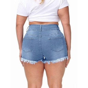 Shorts de Mezclilla Azul para Mujer, Estilo Vintage Hecho en India, Cintura Media, Algodón, Abdul Royal World Export - Product Image 2