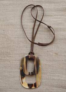 Collar de Cuerno de Búfalo Mien con Cordón de Cuero de Ante, Joyería de Moda Boho para Mujer, Accesorios Bohemios, Joyería Ligera - Product Image 6